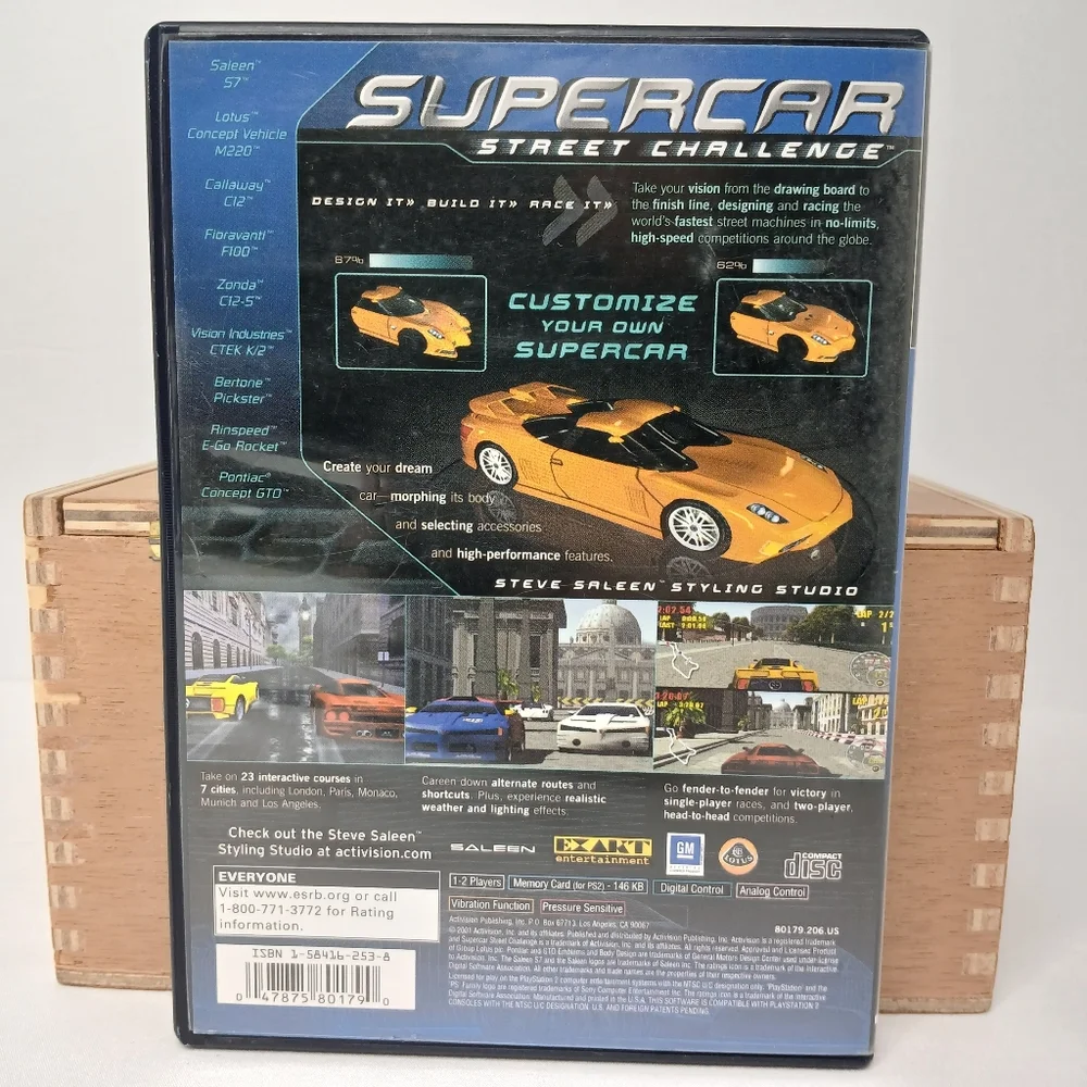 Sony Playstation 2 Supercar Street Challenge Complete w/ Manual PS2 2001 Black
